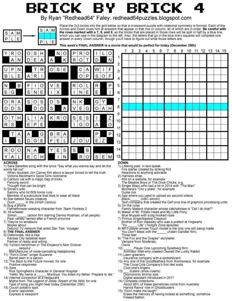 Free Printable Brick By Brick Puzzles - Printable Templates