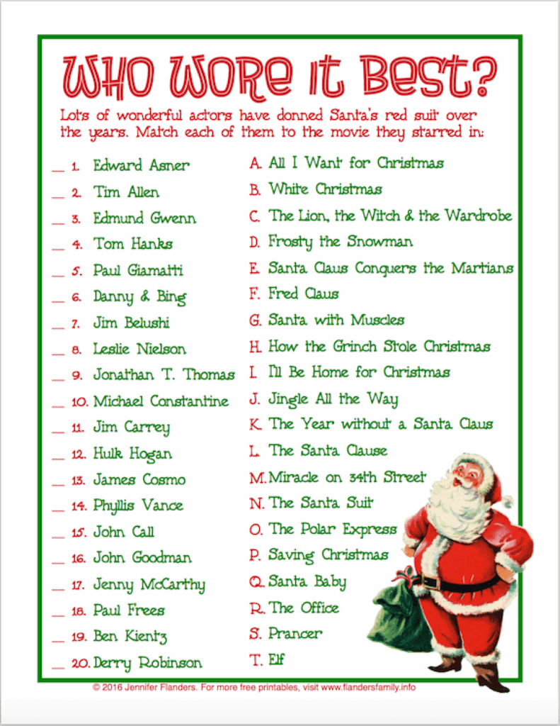 Free Printable Christmas Games For Adults | Fanny Printable