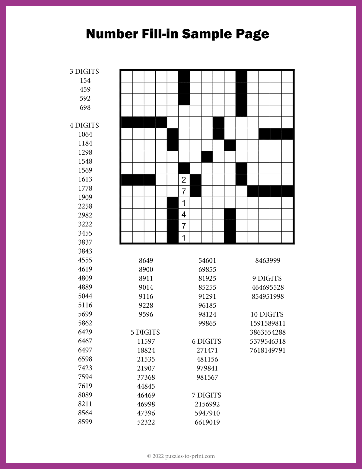 Free Printable Fill Ins Puzzles - Free Printable Fill It In Puzzles