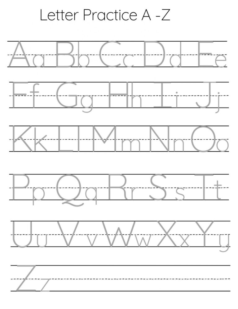 Free Printable Letter Practice Sheets - Free Alphabet Tracing Sheets: Phonics Practice Fun!