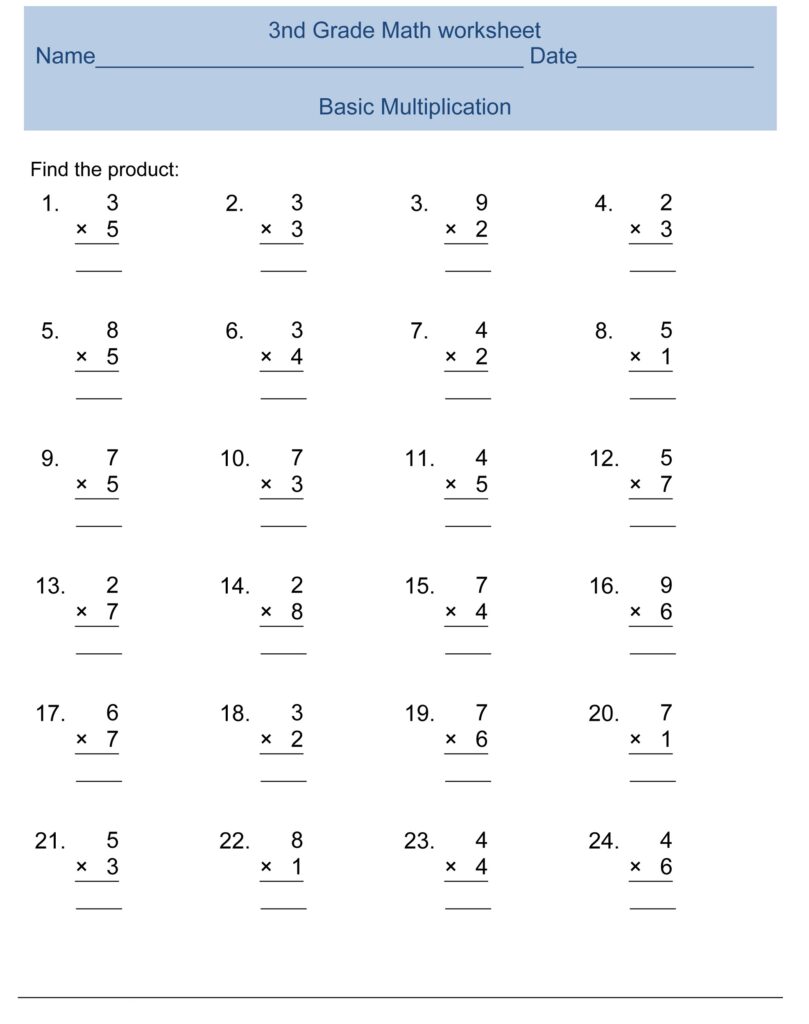 Free Printable Math Sheets For 3rd Grade - 3rd Grade Math Worksheets | Third Grade Math Worksheets & Math ...