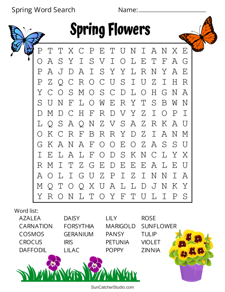Free Printable Spring Word Search Puzzles – DIY Projects, Patterns … Free Printable Spring Word Search Puzzles - DIY Projects, Patterns ...