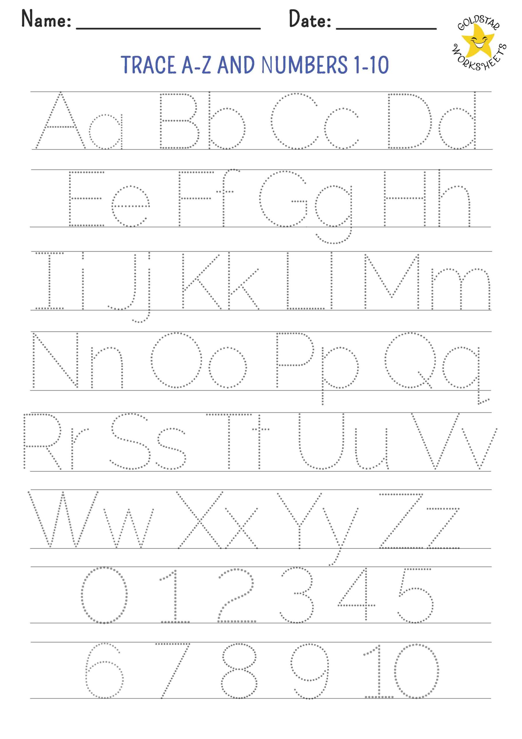 Free Printable Traceable Letters And Numbers - Printable Tracing Alphabet Letters A To Z Pdf Printable - Infoupdate.org