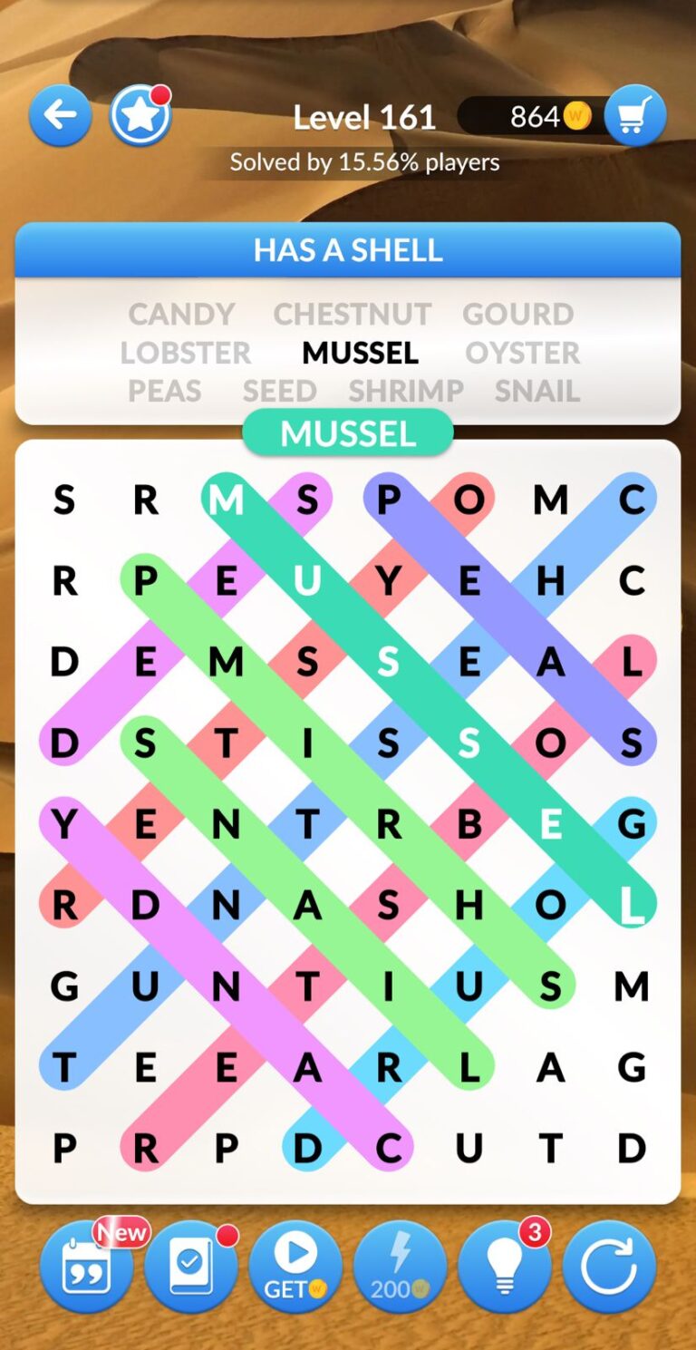 Has A Shell Level 161 - Word Search Explorer Level 161 Has a shell Answers - qunb