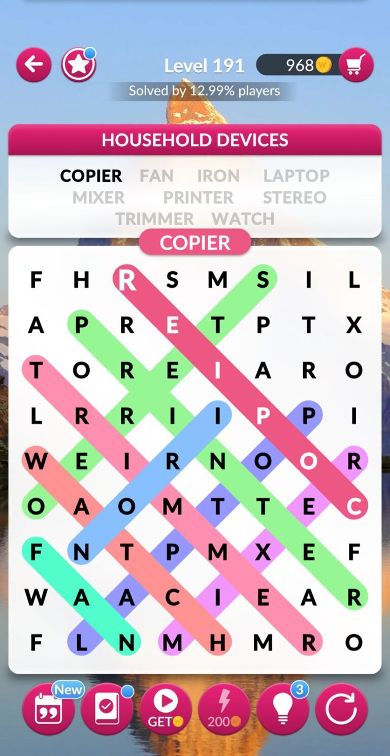 Household Devices Word Search Level 191 - Word Search Explorer Level 191 Household devices Answers - qunb
