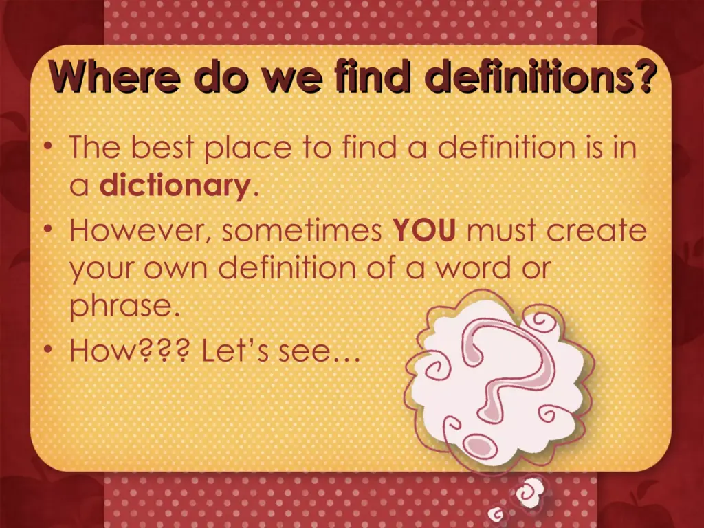 How To Write A Definition | PPT How To Write A Definition | PPT