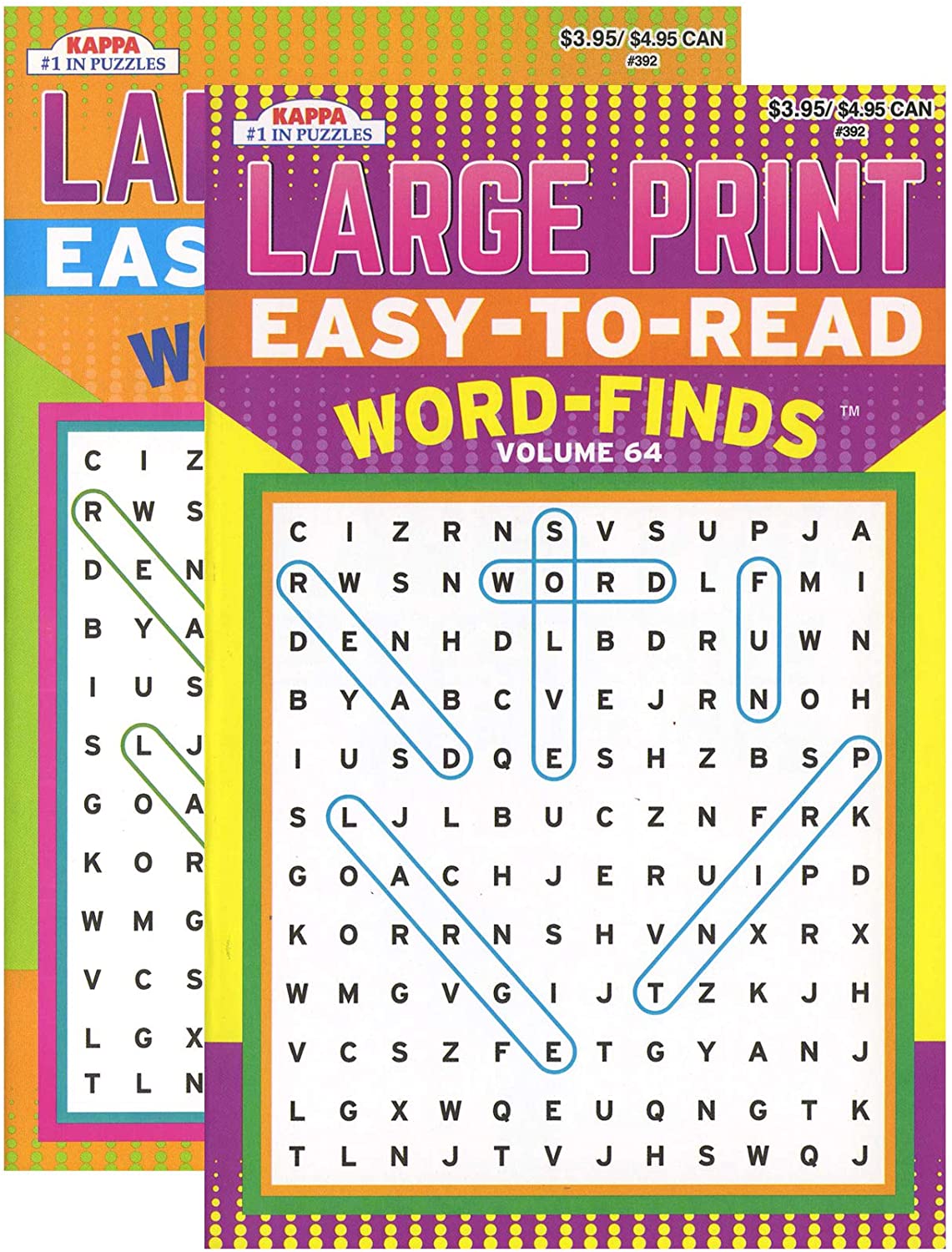 Kappa Word Search Online Free - KAPPA Easy Word Search Puzzle Books 2 Pack – Brain Training Games ...