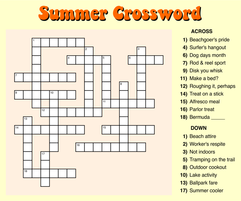 Large Print Crossword Puzzles Free Printable - Printables Templates Free