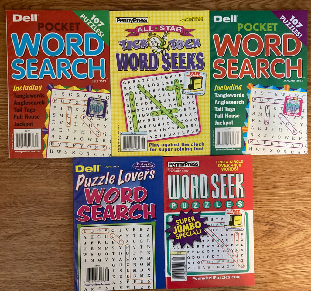 Lot of 5 Dell Penny Press Word Seek Puzzle Books Favorite All Star ...