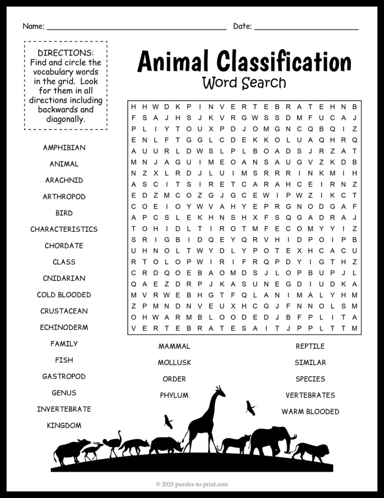 Marsupials Word Search Puzzle with Coloring Animal Classification … Marsupials Word Search Puzzle with Coloring Animal Classification ...