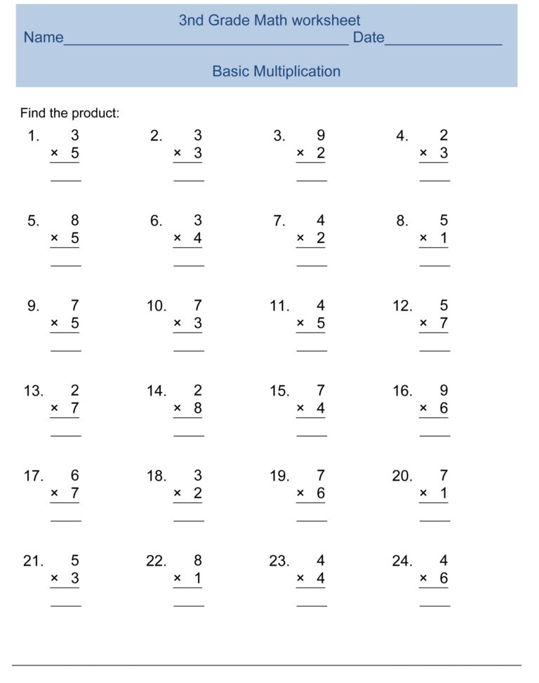 Math For 3rd Graders Free Worksheets - 3rd grade math worksheets pdf printable, free printables - Worksheets ...
