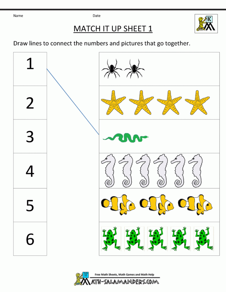 Math Worksheets For Preschool Free Printable - Preschool Math Free Printables - Printable Math Worksheets
