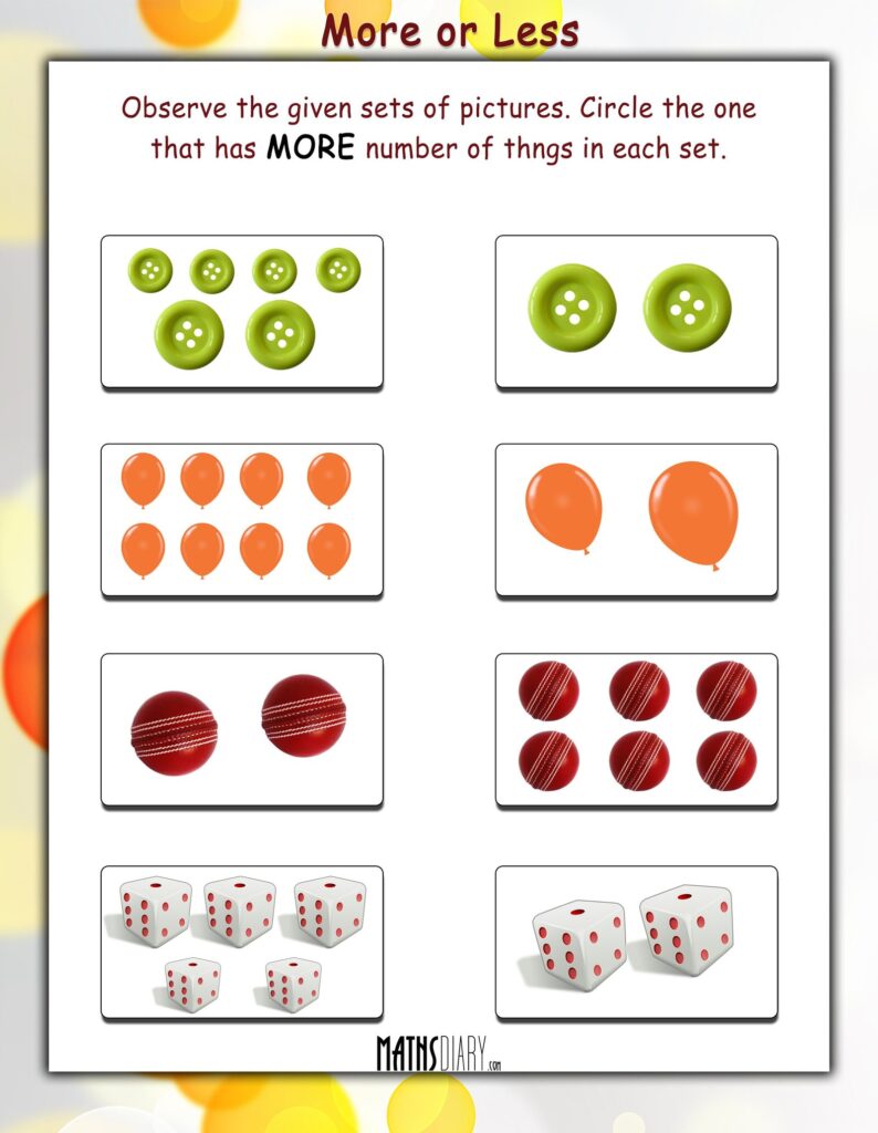 More Or Less Kindergarten Worksheets – Duck Printable More Or Less Kindergarten Worksheets - Duck Printable