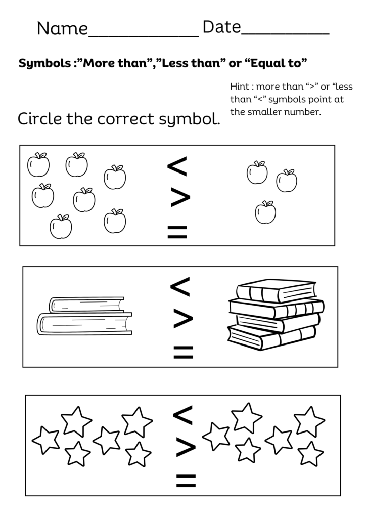More or Less Worksheets for Kindergarten (17 Pages) – Worksheets Library More or Less Worksheets for Kindergarten (17 Pages) - Worksheets Library