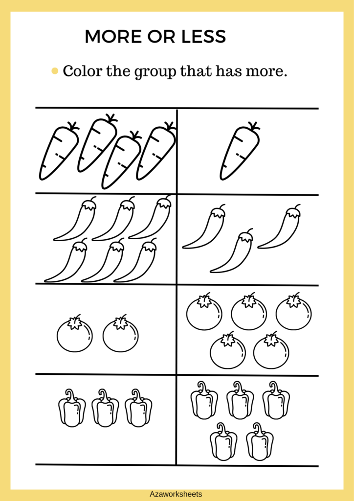 MORE OR LESS WORKSHEETS FOR PRESCHOOL AND NURSERY STUDENTS … MORE OR LESS WORKSHEETS FOR PRESCHOOL AND NURSERY STUDENTS ...