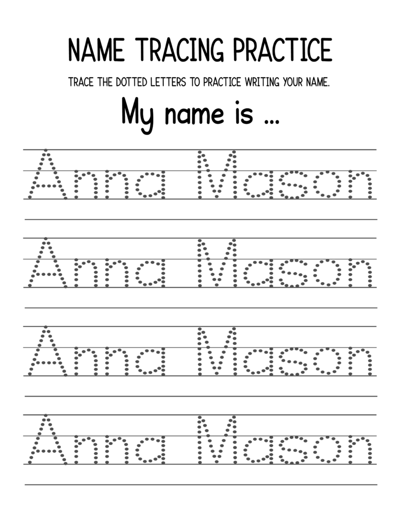 Name Practice Worksheets Free Printable — Dots Worksheets Name Practice Worksheets Free Printable — Dots Worksheets