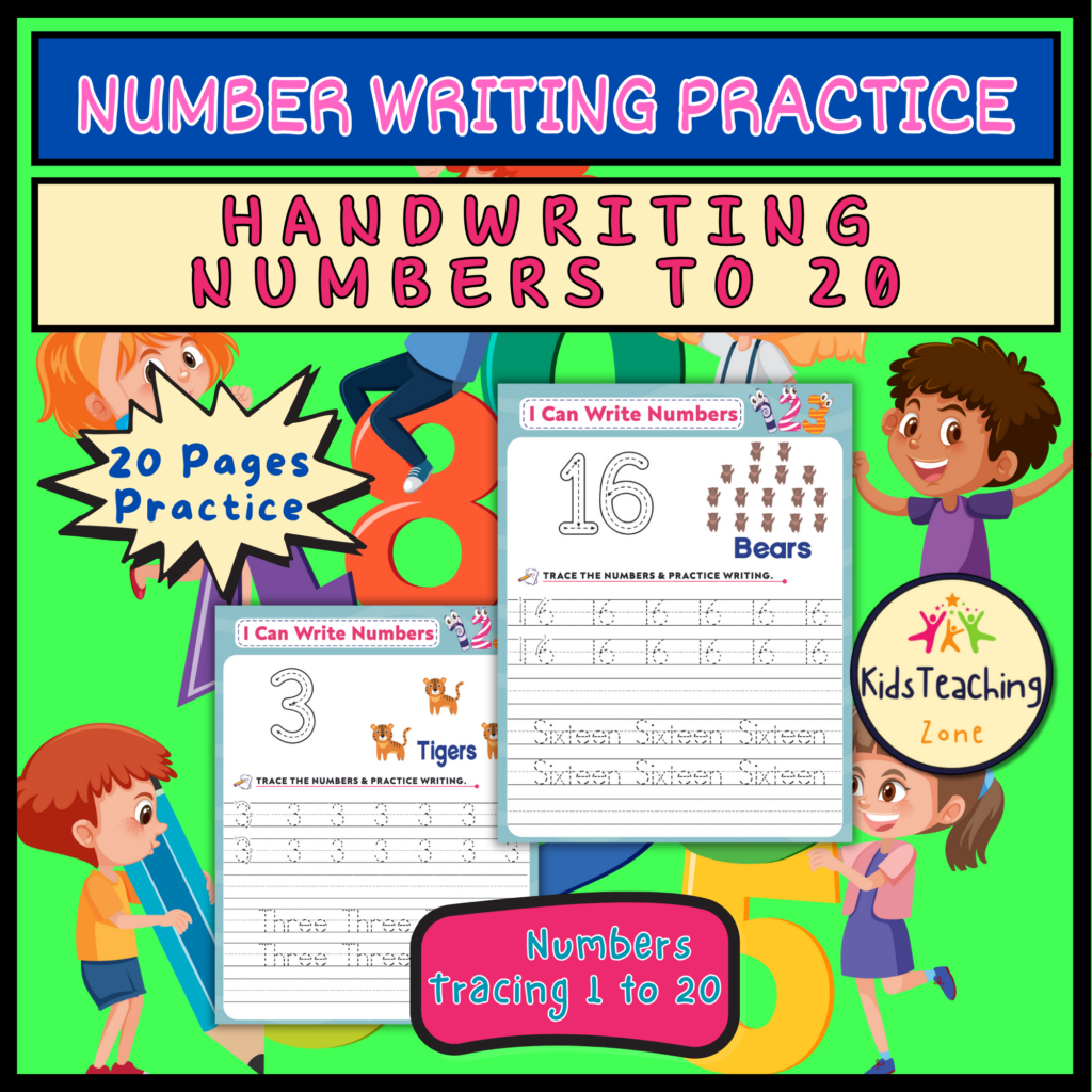Number Writing Practice – Handwriting Numbers 1 To 20 | Teaching Resources Number Writing Practice - Handwriting Numbers 1 To 20 | Teaching Resources