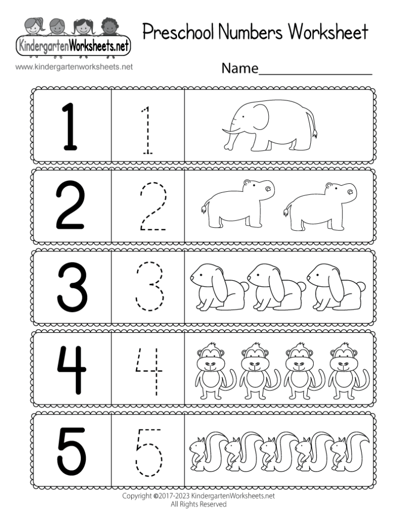 Numbers Worksheet For Pre K - 3 Free Preschool Number Worksheets 1-10 - Freebie Finding Mom ...