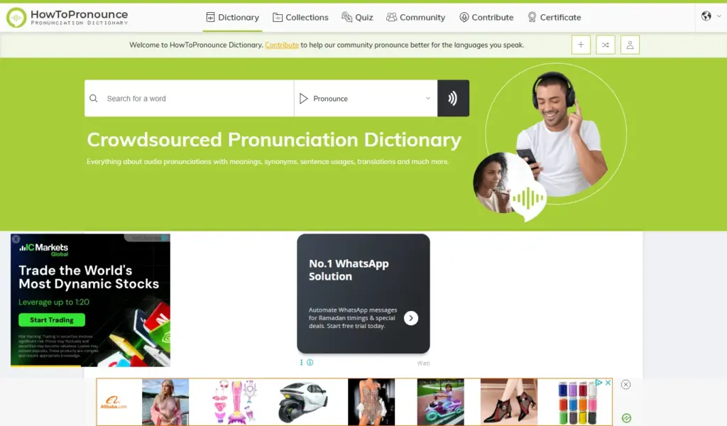Online Dictionary With Pronunciation Sound - HowToPronounce - Accurate Online Pronunciation Dictionary & Audio Guide