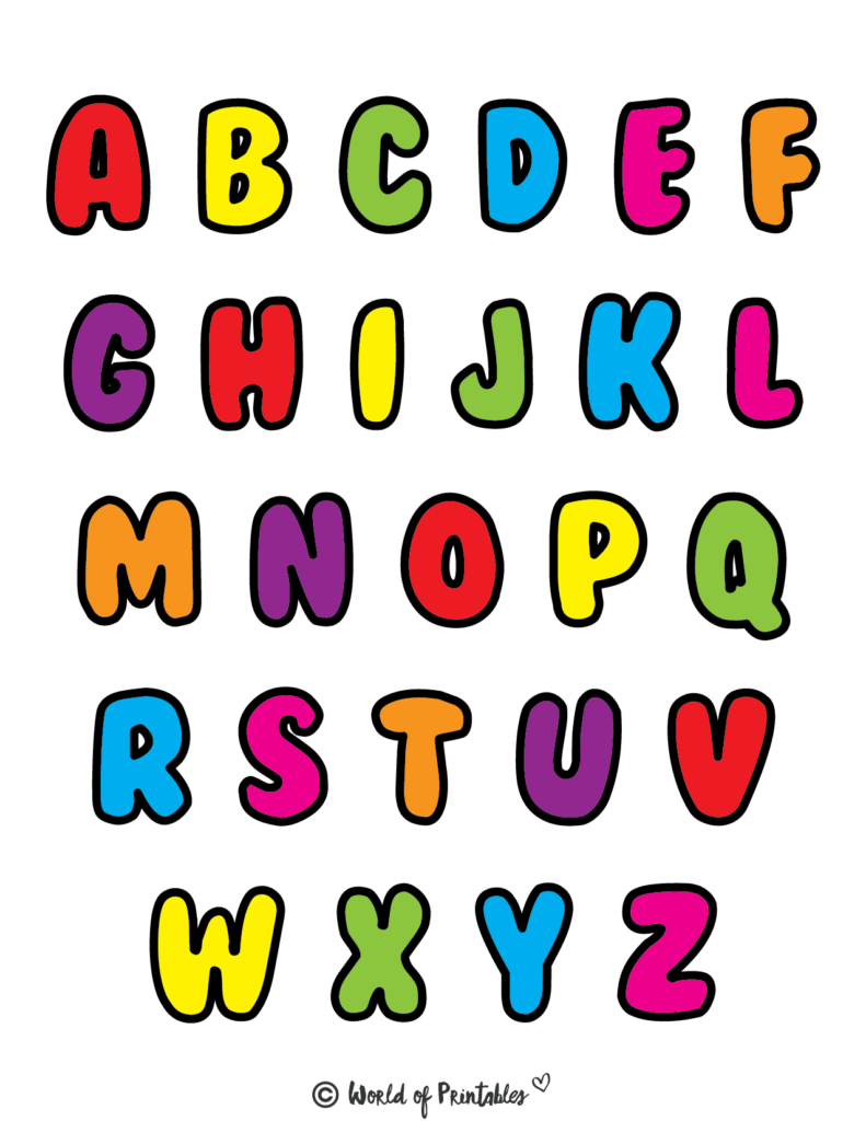 Printable Alphabet Letters - World of Printables | Large printable ...