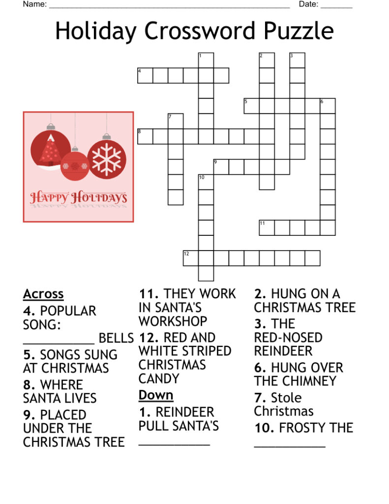 Printable Christmas Crossword Puzzles For Adults with Answers | FREE … Printable Christmas Crossword Puzzles For Adults with Answers | FREE ...
