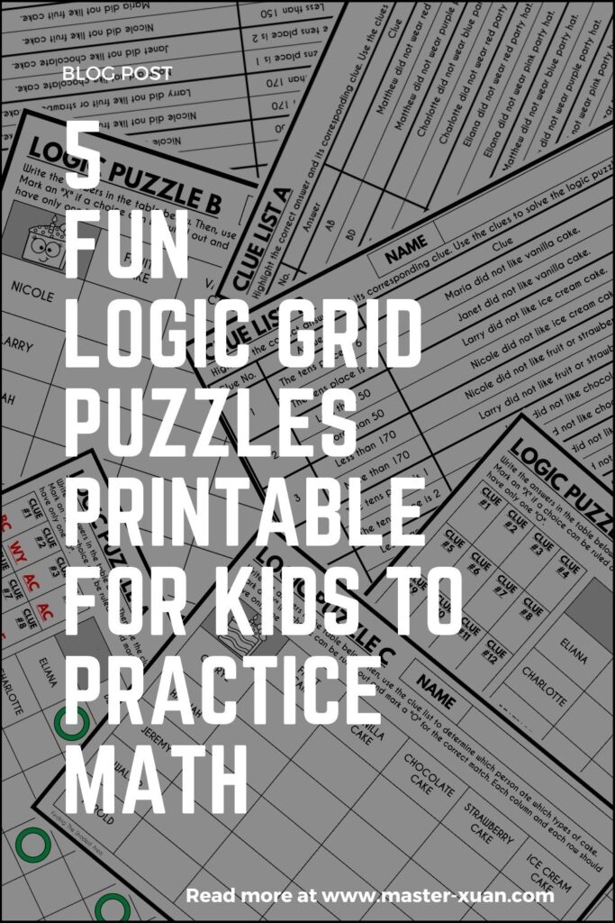 Printable Logic Grid Puzzles For Kids – Printable Free Templates Printable Logic Grid Puzzles For Kids - Printable Free Templates