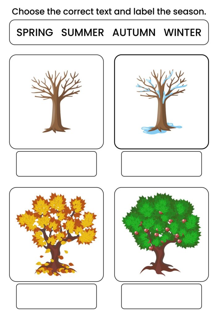 Printable Seasons Worksheet Printable Seasons Worksheet
