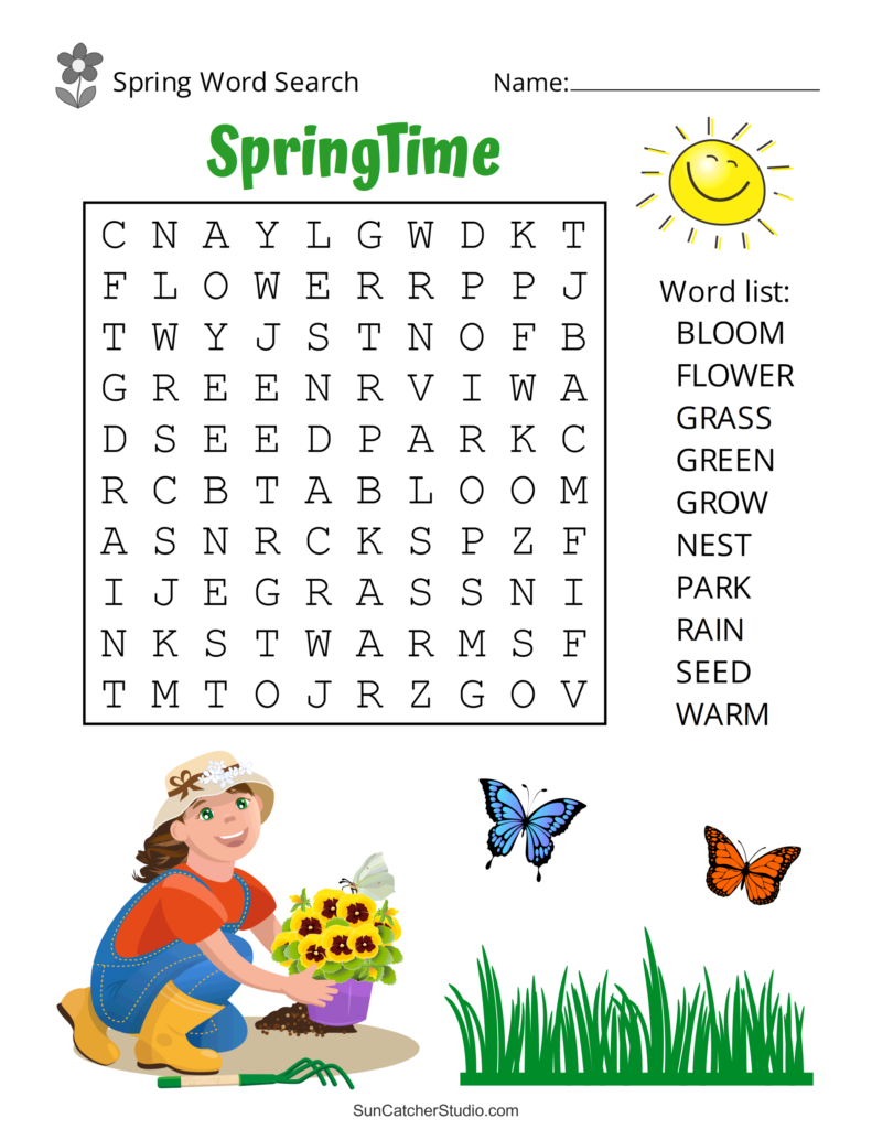 Printable Word Searches For Kids Easy