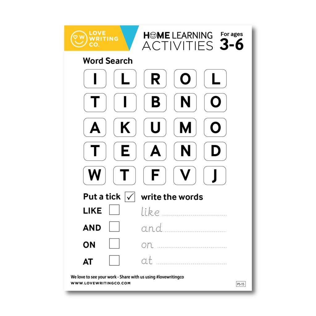 Printable Writing Activities For 5 Year Olds