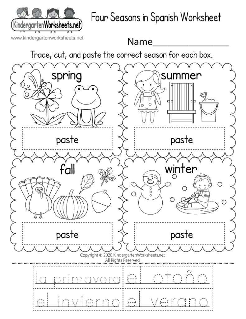 Seasons Worksheets for Preschool and Kindergarten 2 to 6 years Kids … Seasons Worksheets for Preschool and Kindergarten 2 to 6 years Kids ...