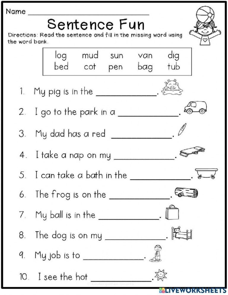 Sentence With The Word Find - Complete The Sentence Worksheet - Adriansonfifth