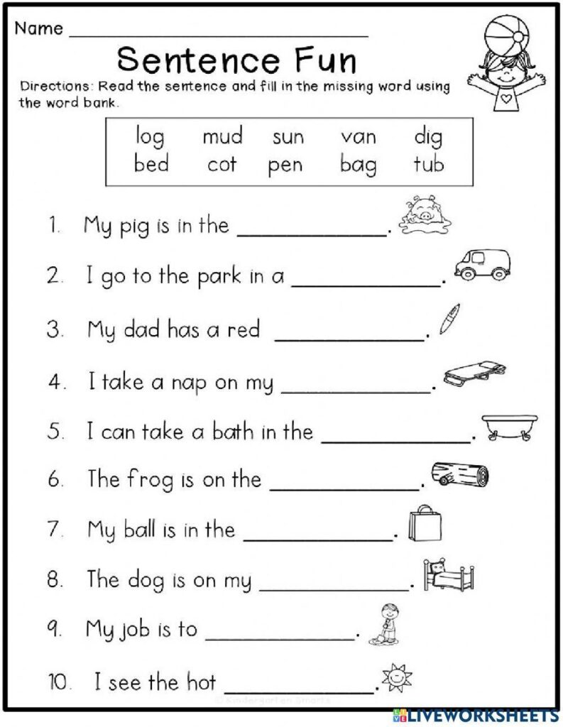 Sentence With The Word Find - Complete The Sentence Worksheet - Adriansonfifth