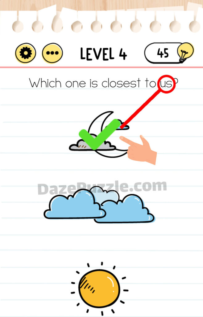 Solve This Puzzle Brain Test 4 - Brain Test Level 4 Which one is closest to us