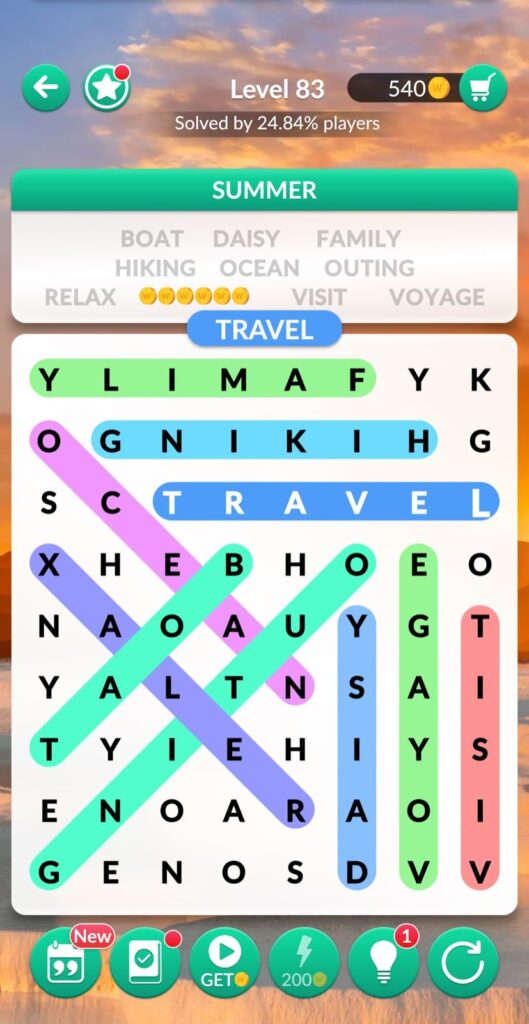 Summer Word Search Answers - Free Printable Word Search