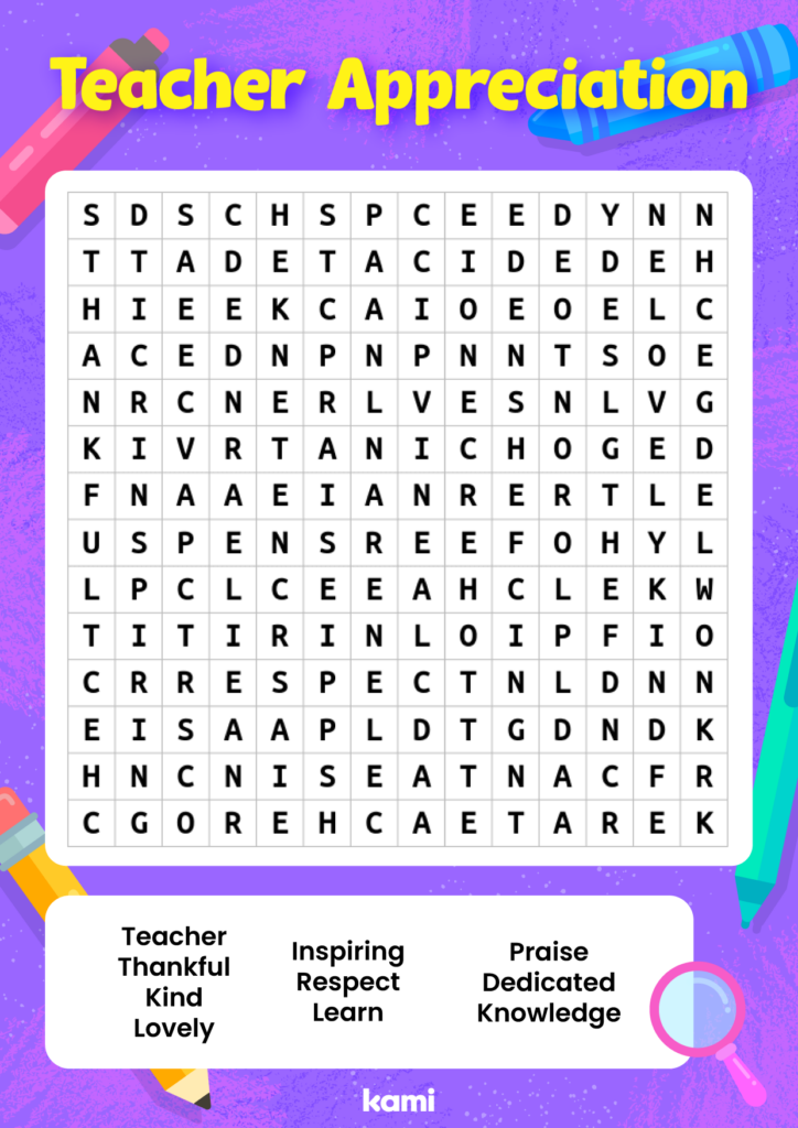 Teacher Created Word Search 400×300 Teacher Created Word Search 400x300