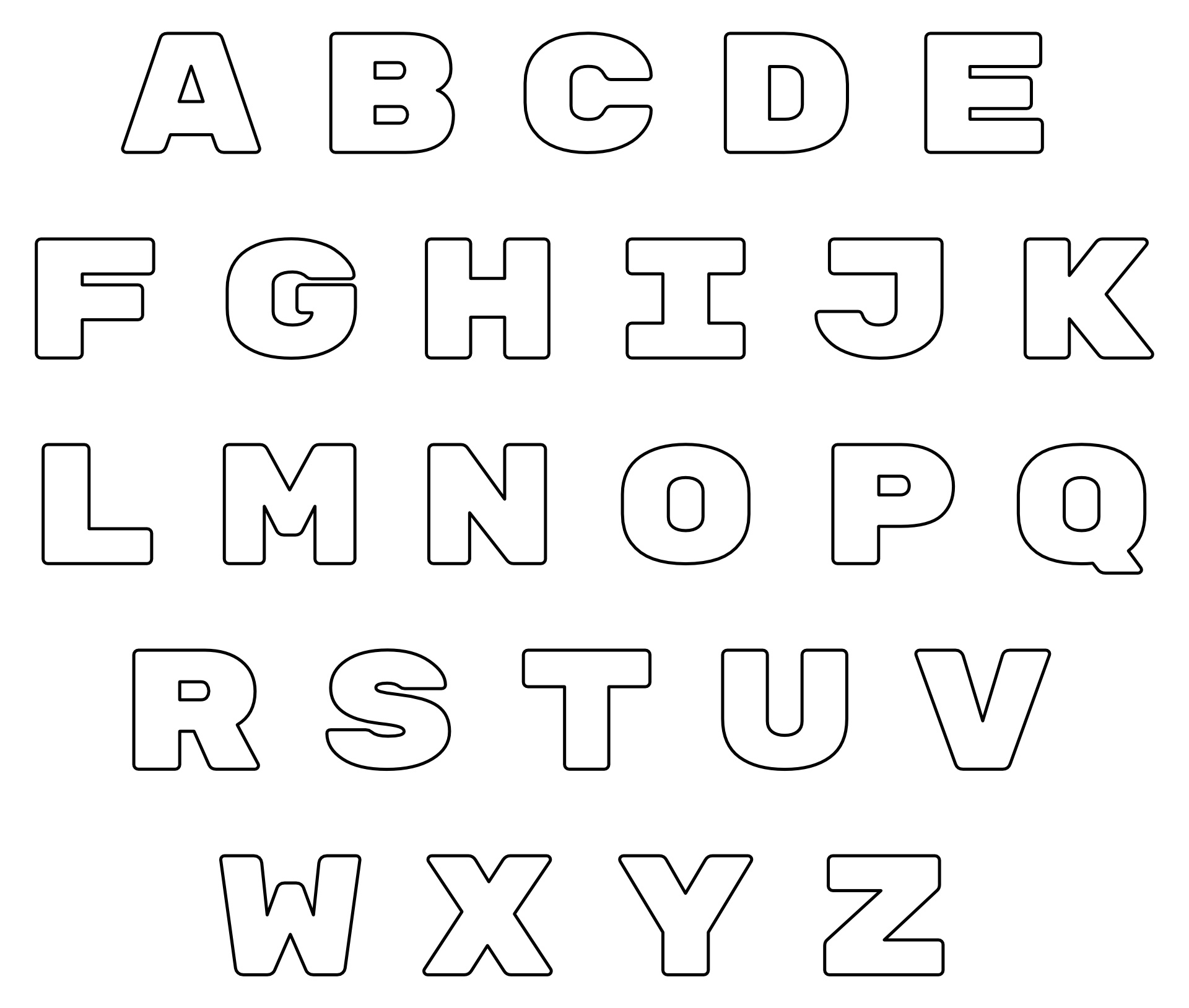 Template For Alphabet Letters Free - Template Letters Alphabet Free Printable - Printable Free Templates