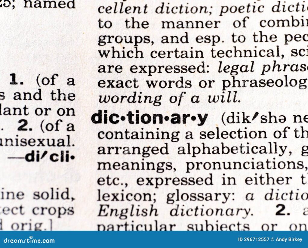 The Dictionary Meaning Of The Word - Closeup of the Dictionary Definition of the Word Dictionary Stock Image ...