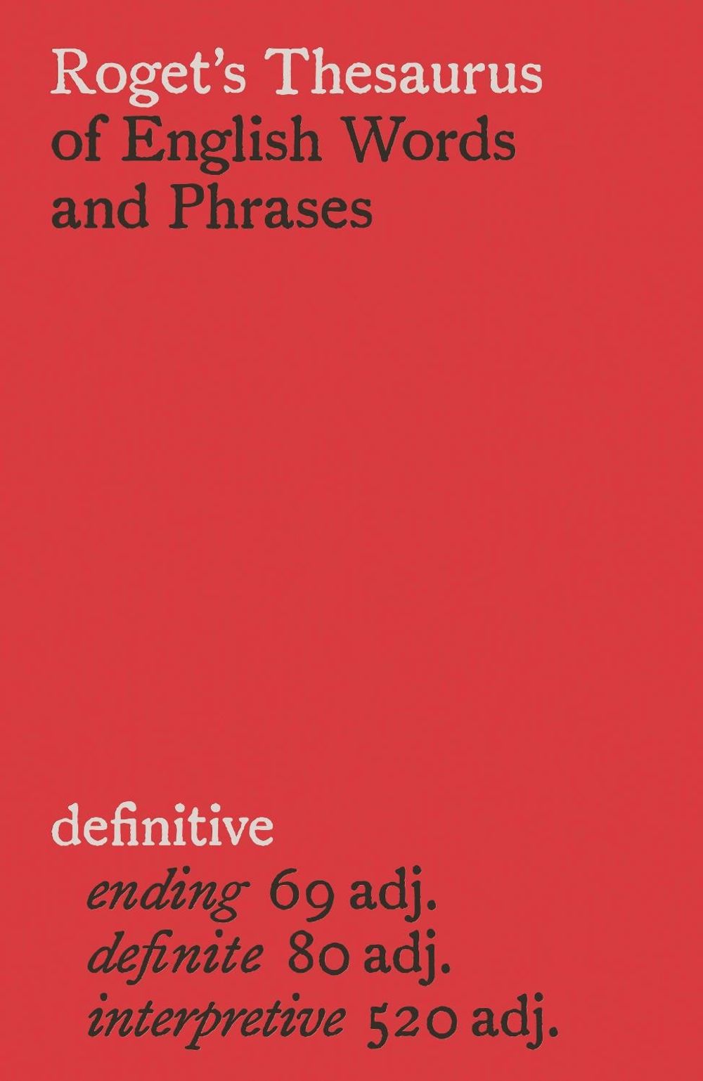 Roget's Thesaurus of English Words and Phrases by None, Hardcover ...