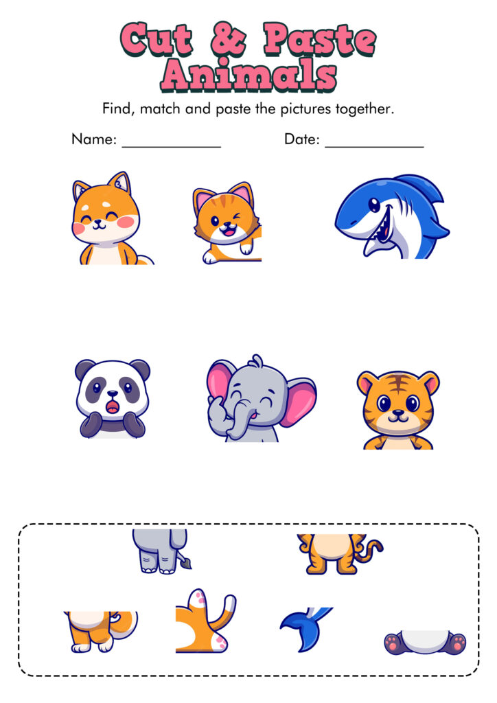 Toy themed Cut and Paste Worksheet SET Cut Out Worksheet SET with … Toy themed Cut and Paste Worksheet SET Cut Out Worksheet SET with ...
