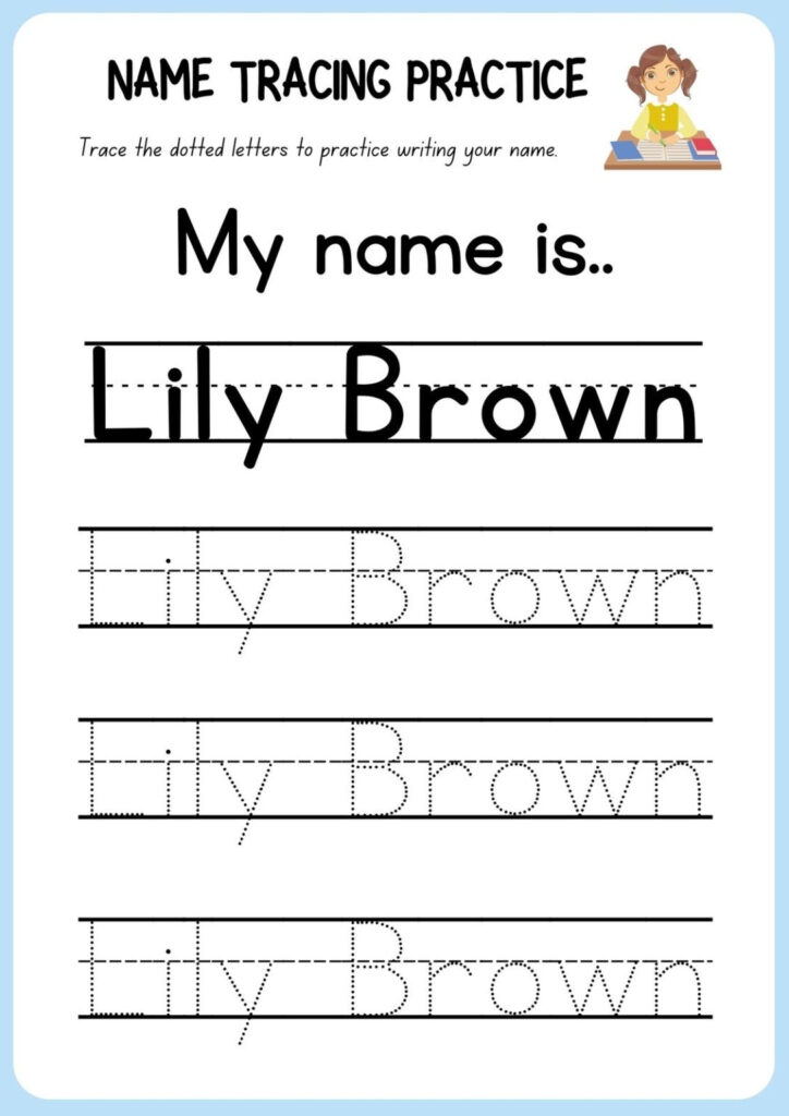 Trace My Name Free Printable - Name Tracing Booklet - Name Tracing Worksheets