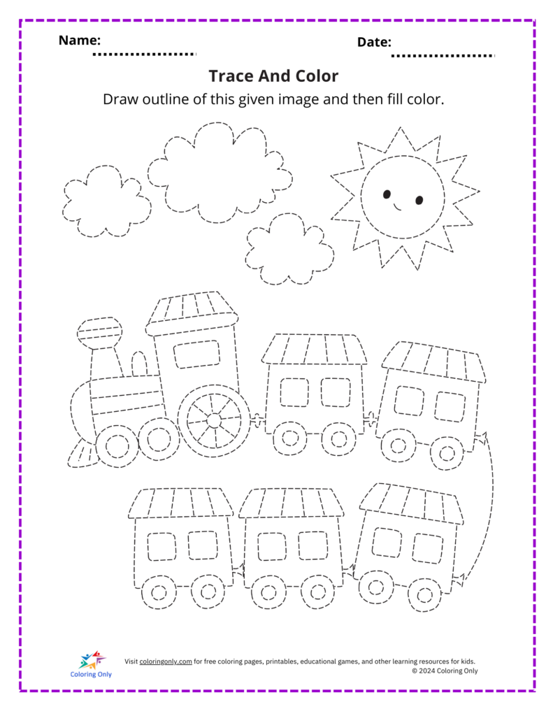 Tracing And Coloring Worksheets For Kindergarten – Trace And Color Sketch Free Printable Worksheets Tracing And Coloring Worksheets For Kindergarten - Trace And Color Sketch Free Printable Worksheets