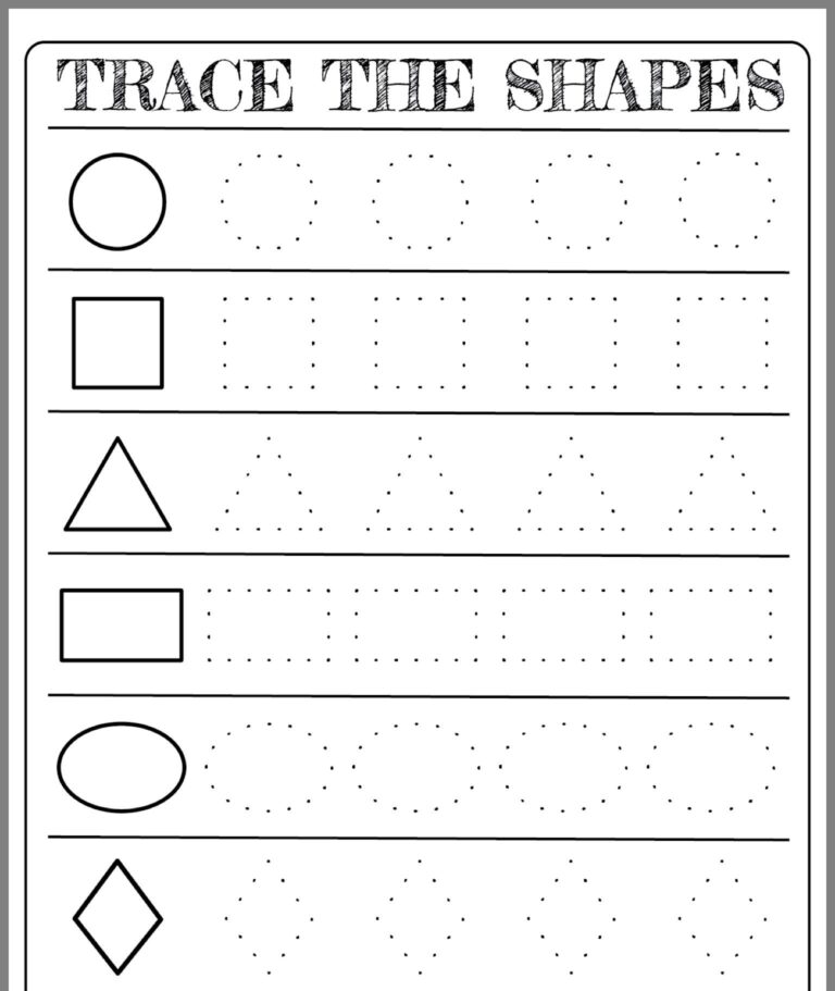 Tracing Preschool Printables And Worksheets - Kindergarten Tracing Worksheets Printable - Printable Worksheets