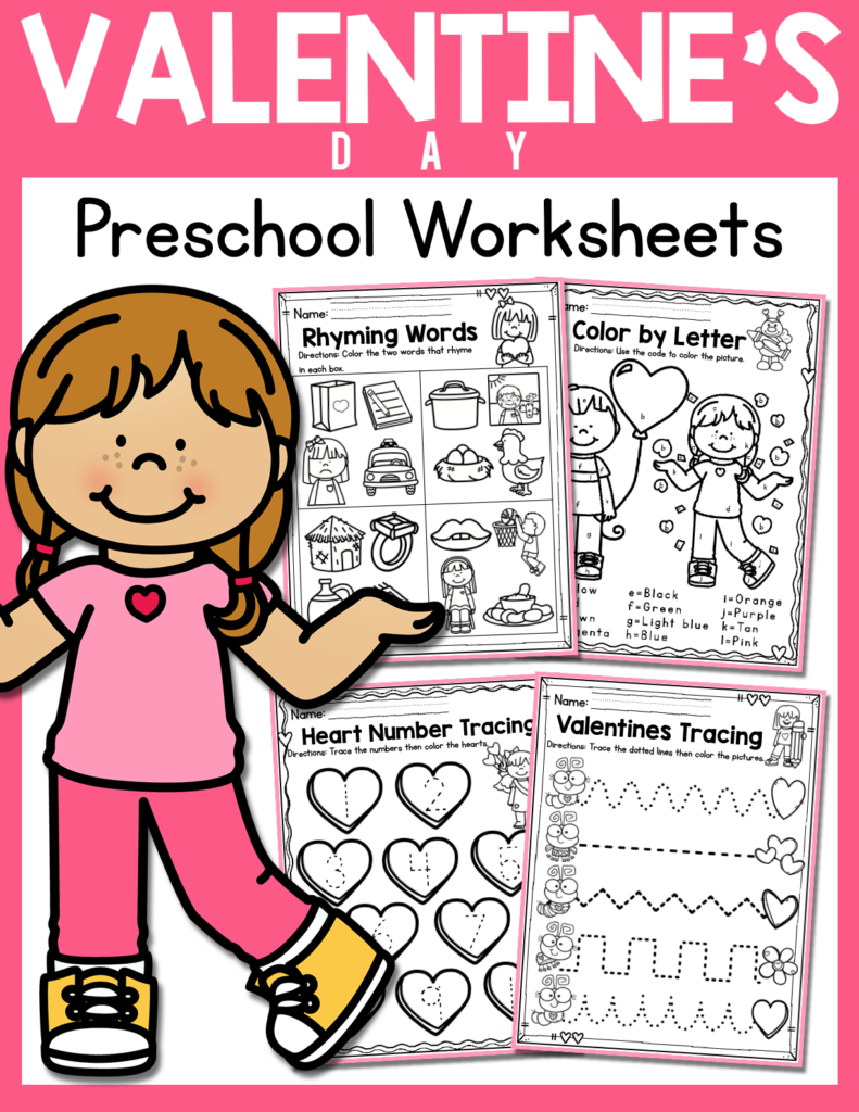 Valentine Printable Preschool Worksheets Free Valentine's Day Math