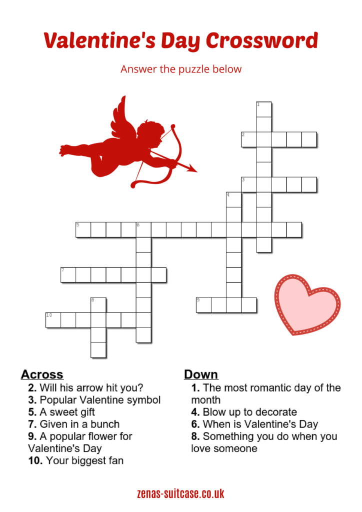Valentine’s Day Crossword Puzzle Printable at Sebastian Bardon blog Valentine's Day Crossword Puzzle Printable at Sebastian Bardon blog