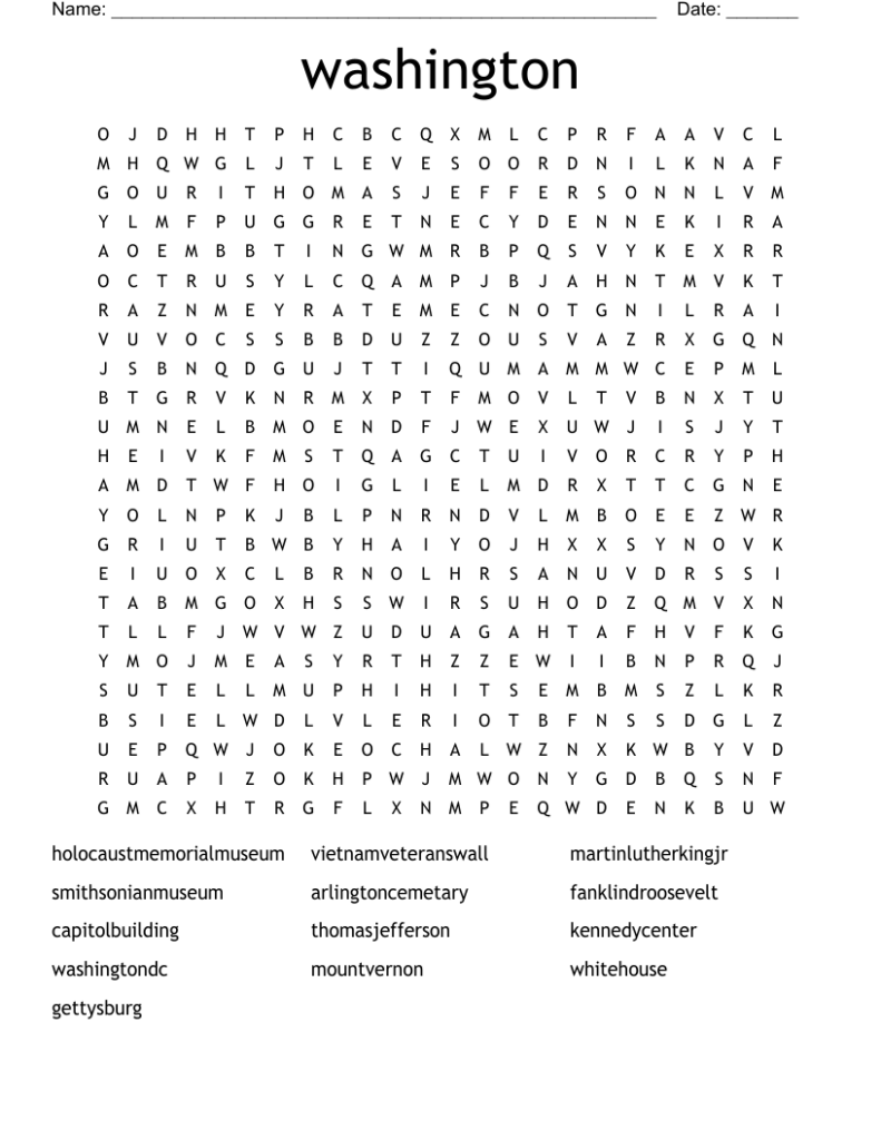 washington Word Search – WordMint washington Word Search - WordMint