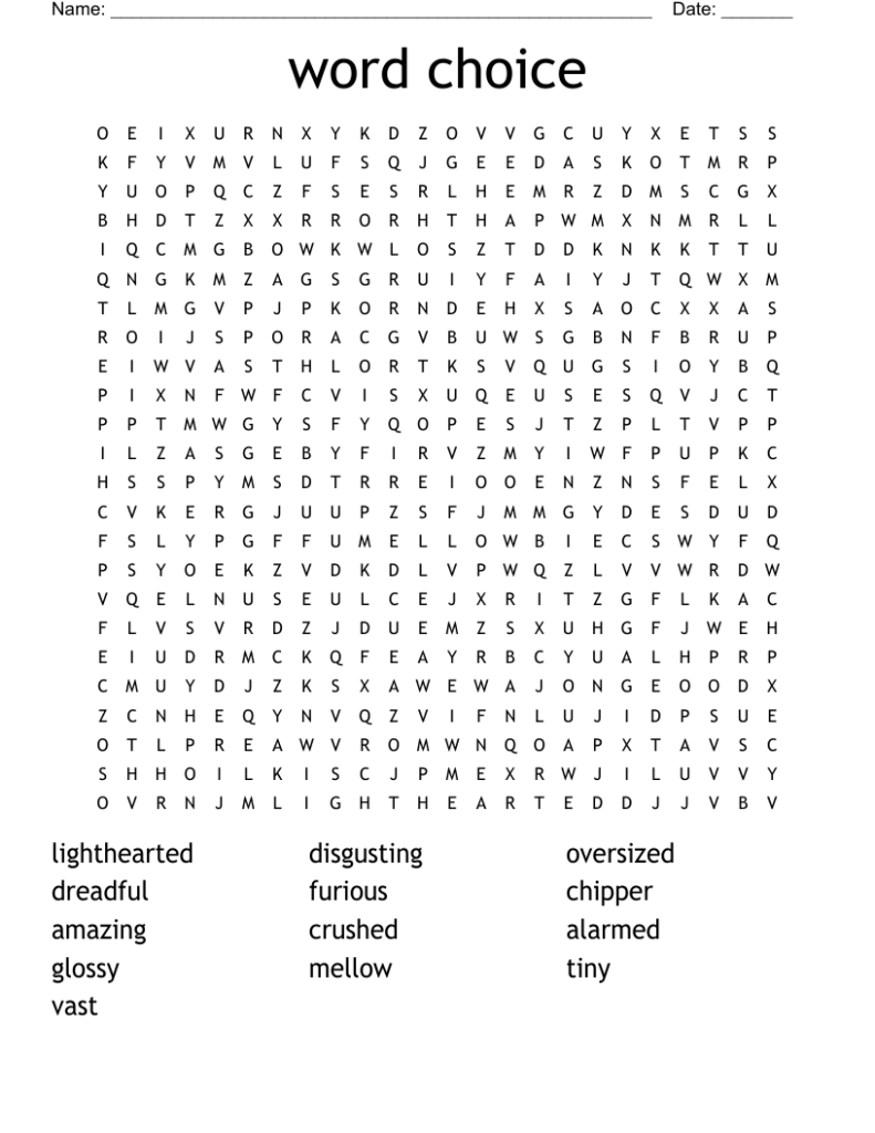 word choice Word Search – WordMint word choice Word Search - WordMint