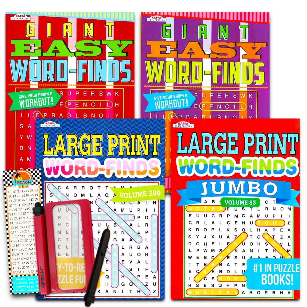 Word Search Books For Adults Large Print - Crenstone Word Search Puzzle Books, Large Print, 4 Jumbo Books, Over ...