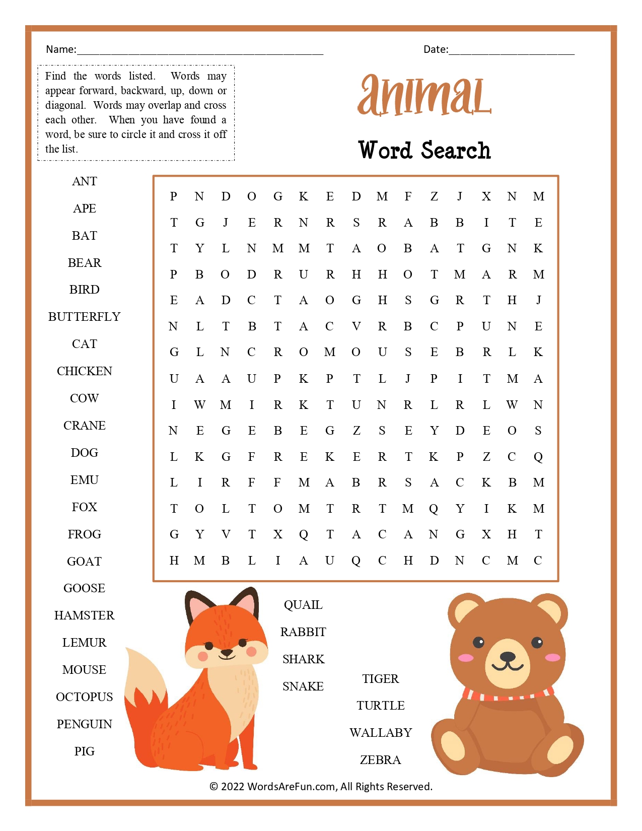 Word Search Level 91 Animals With Horns Answer Key - Verified Academic ...