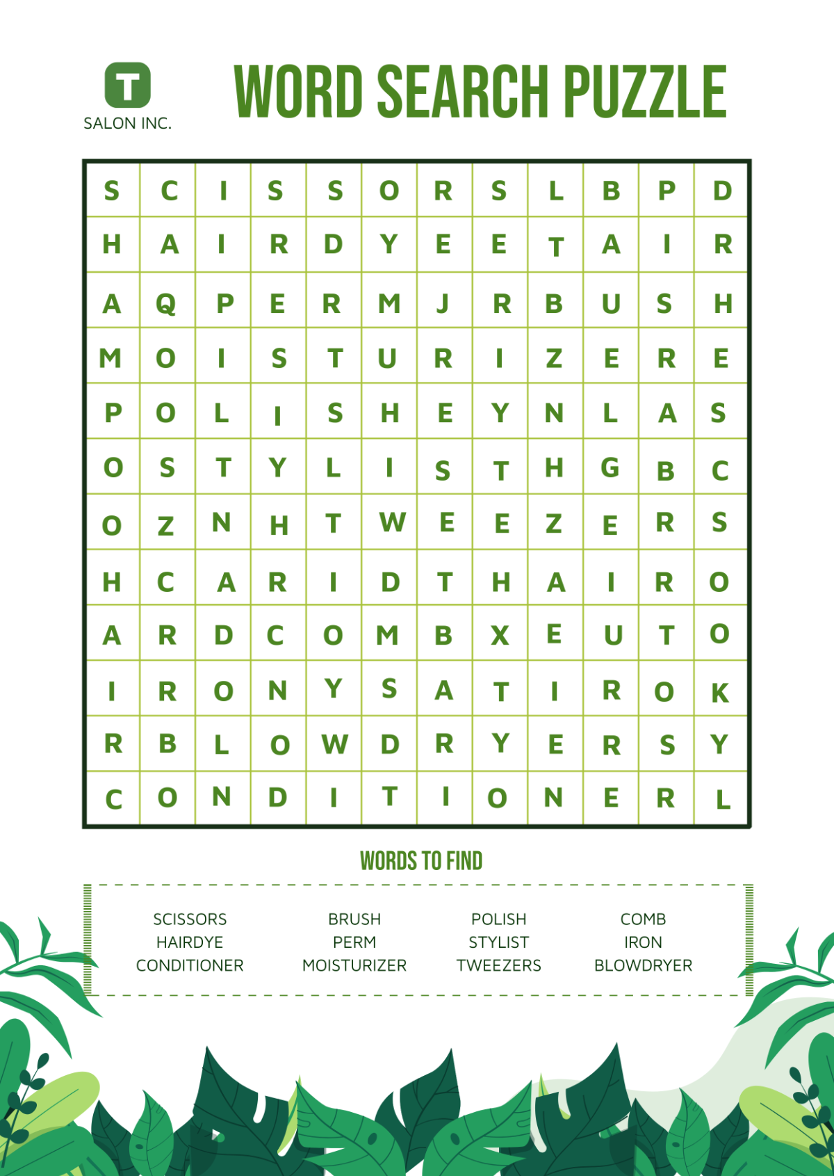 Word Search Puzzle Game Free - Free Transparent Puzzle Template to Edit Online