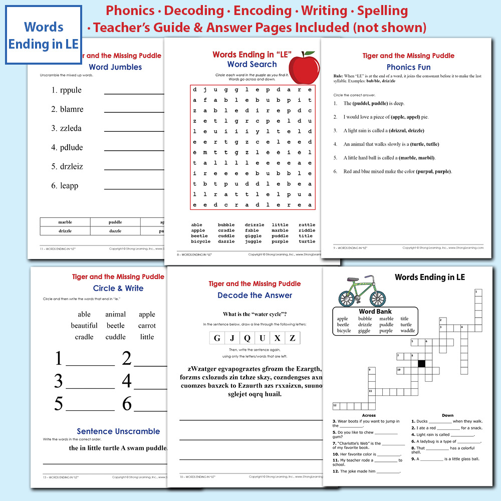 WORDS ENDING IN LE – Practice Pack – T126 – Tutoring and Award-Winning … WORDS ENDING IN LE – Practice Pack – T126 – Tutoring and Award-Winning ...
